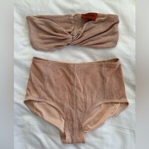 Missoni champagne / blush retro bikini small
